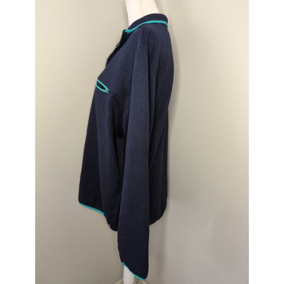 XXL Sperry dressy winter knit navy zip sweater pullover - Picture 2 of 7